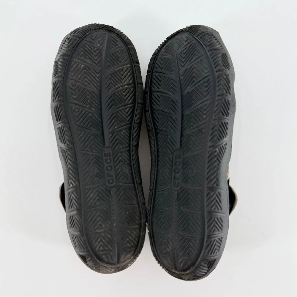CROCS Swiftwater Mesh Water Sandals Black Grey Kids Junior Size 3 J3